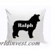 JDS Personalized Gifts Personalized Border Collie Silhouette Throw Pillow JMSI2442